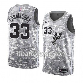 Män San Antonio Spurs Tröja Dante Cunningham 33 2018-19 Nike Grå Swingman
